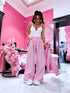 "WHITE LINE" Classic Trousers - SOFT PINK